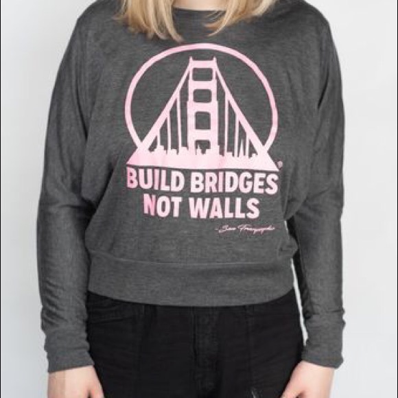 Build Bridges Not Walls” hat/shirt | SanFranPsycho - Picture 2 of 4